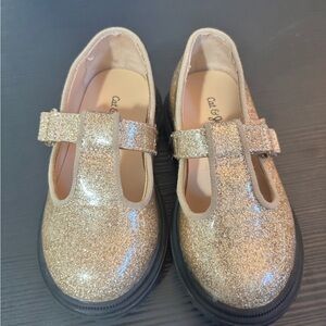 Cat & Jack Gold Glitter Kids Dress Shoes